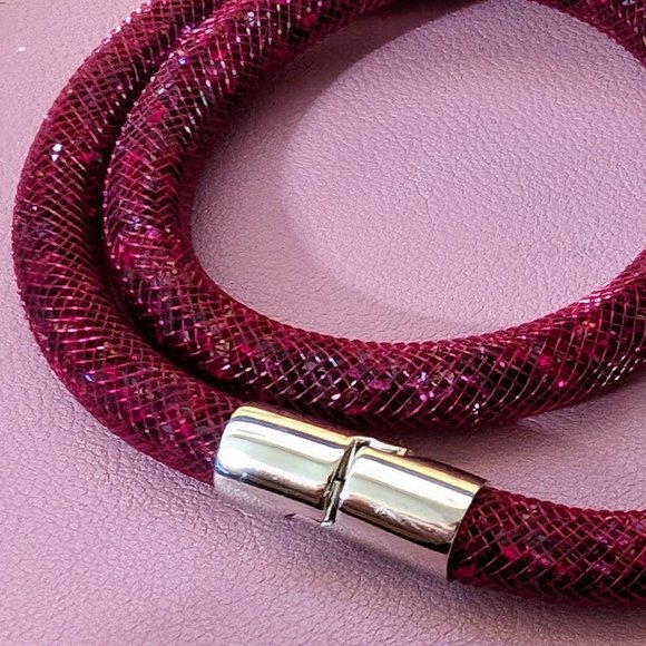 Swarovski Stardust Red Double Wrap Bracelet - Picture 4 of 6